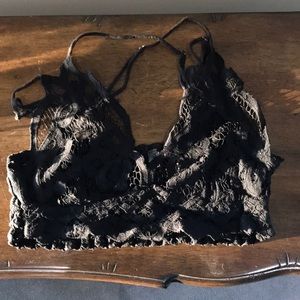 Free People black lace bralette